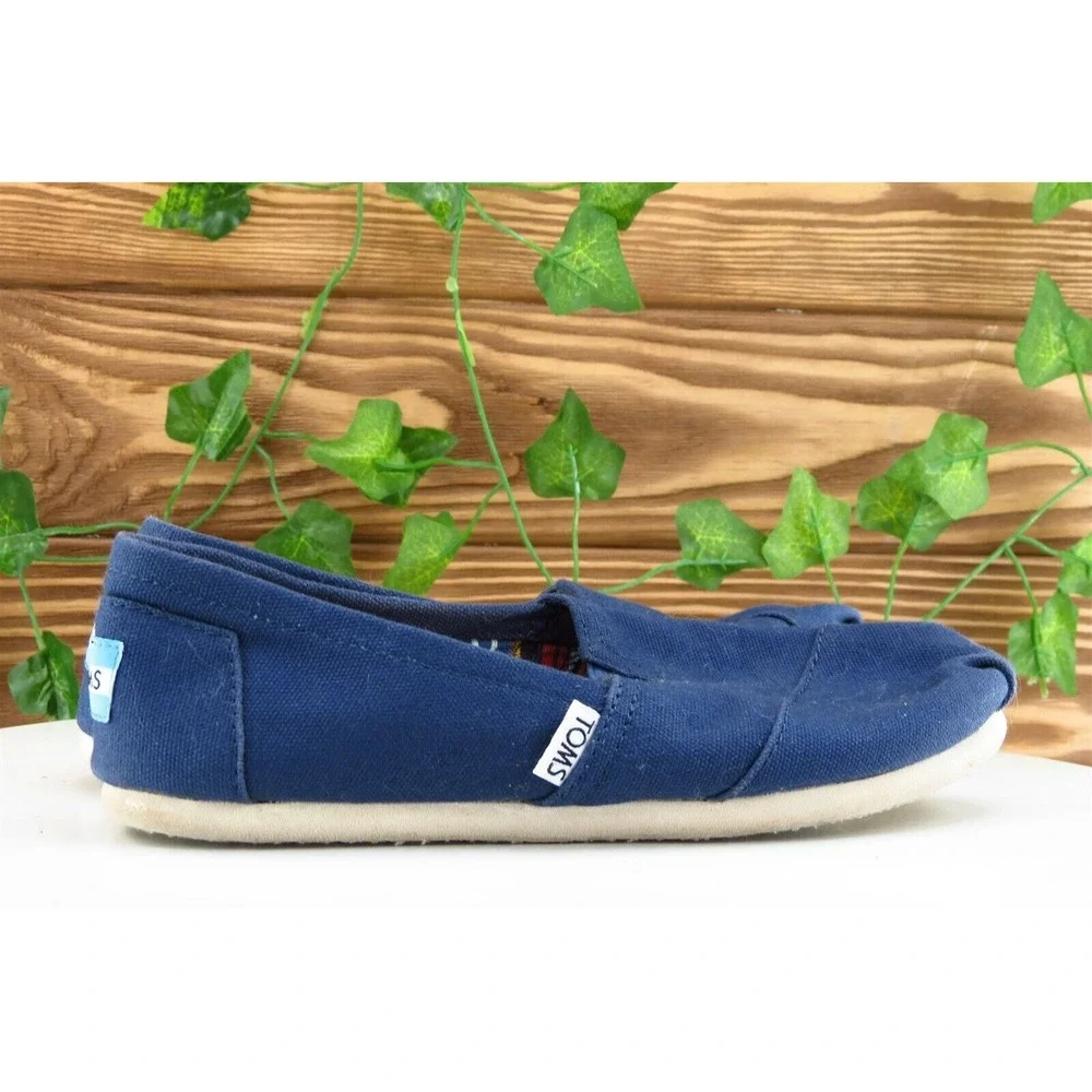 Toms Women Sz 6 M Blue Flat‎ Fabric Shoes